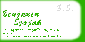 benjamin szojak business card